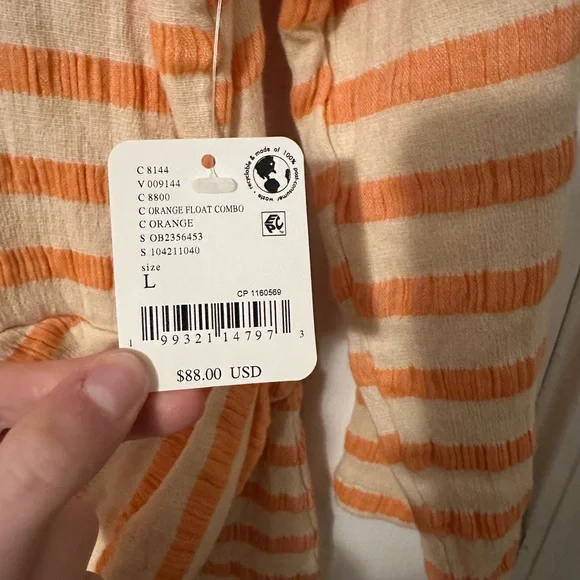 NWT Free People Free-est Ember Sleeved Mini Dress Orange Creamsicle LG - Picture 4 of 5